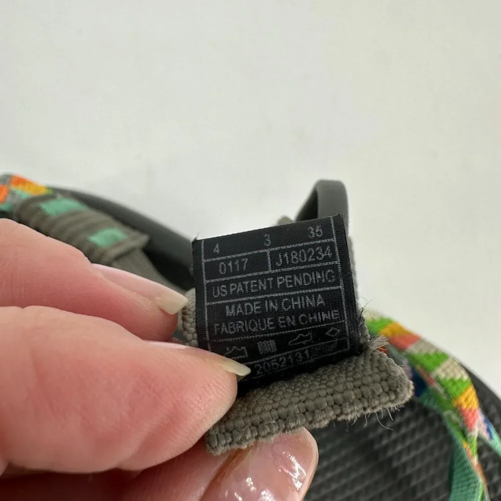 Chaco ZX1 Kid's Ecotread Outdoor Strappy Sandals Camper Colorful Turqouse Size 4
